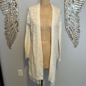 Cream cardiagan old navy